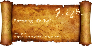 Farsang Ábel névjegykártya